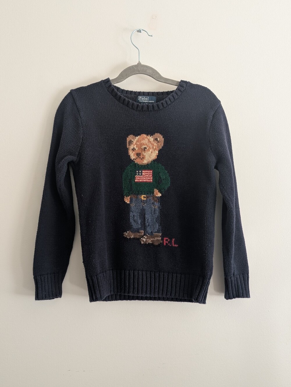 Ralph Lauren Polo Bear Knit sweater Size 7